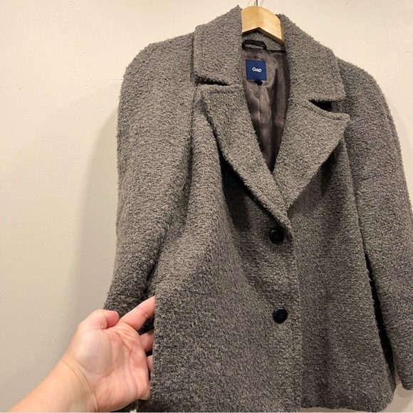 GAP brown boucle jacket size medium - Picture 3 of 8